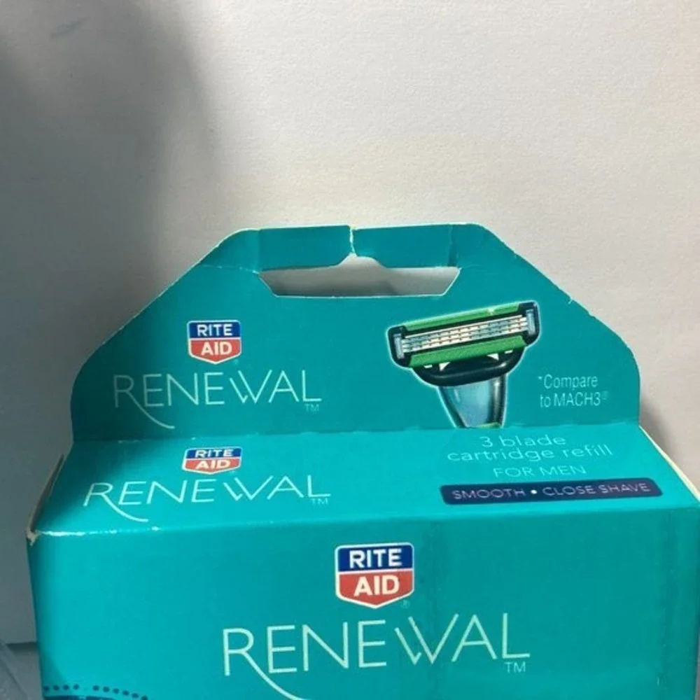 Rite Aid Renewal 3 Blade Razor for Men w/8 Refills